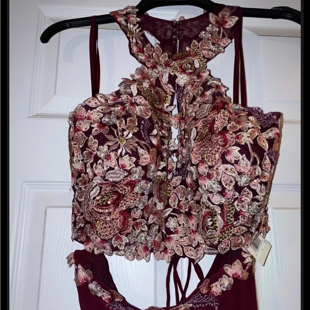Burgundy prom dress